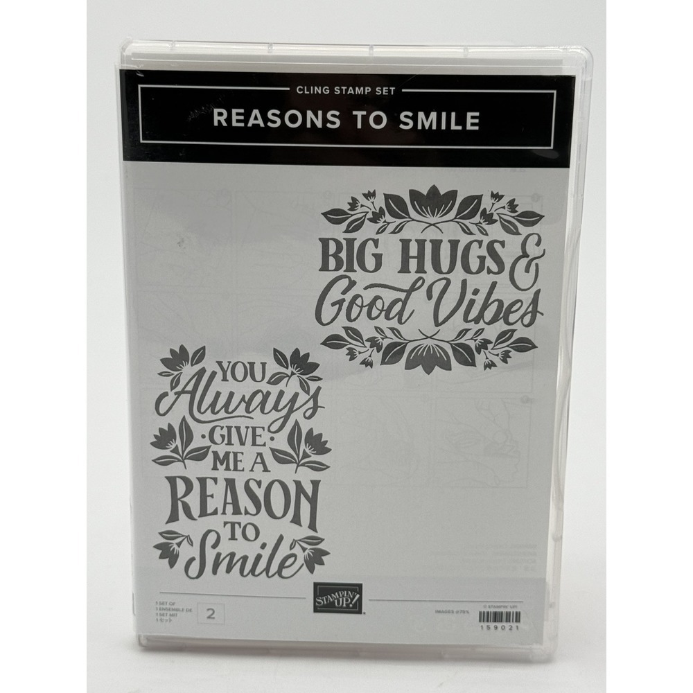 Stampin Up REASONS TO SMILE Stamp Set Big Hugs &‎ Good Vibes Flowers